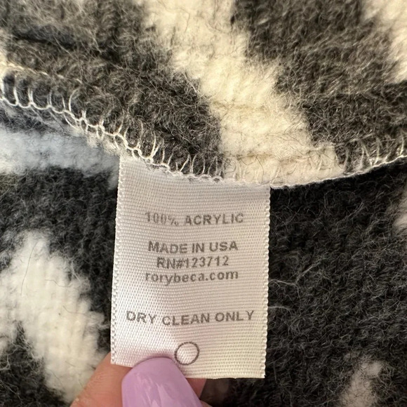 Rory Beca Zebra Print Black and White Sweater Vest S - Picture 5 of 5